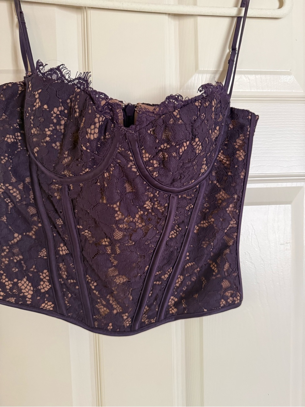House of CB Dark Purple Lace Underwire Corset Camisole - Picture 9 of 13